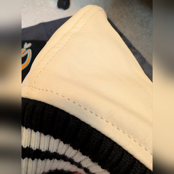 W/tags Deep Meditation off-white varsity jacket - Picture 4 of 15